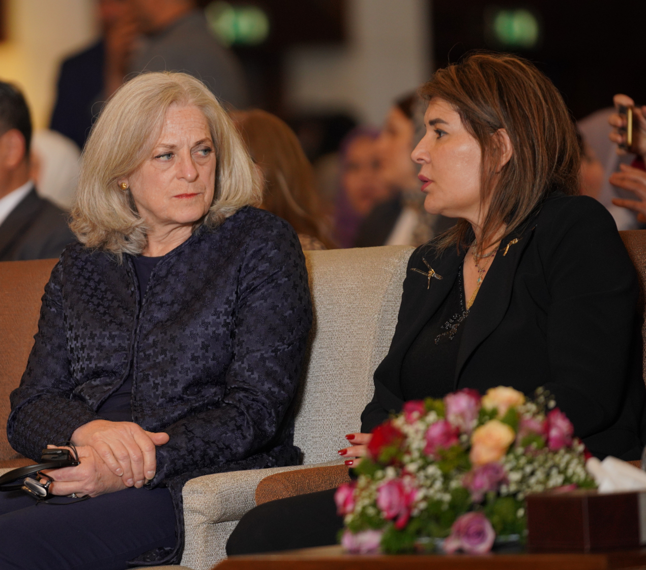 UN Women Representative  Dina Zorba with the  U.S Ambassador to Iraq