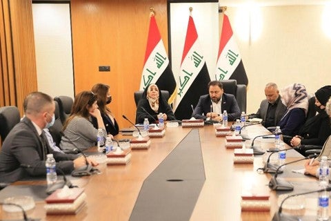 The First Deputy Speaker of the parliament demands control of sites and pages that offend the Iraqi candidate woman