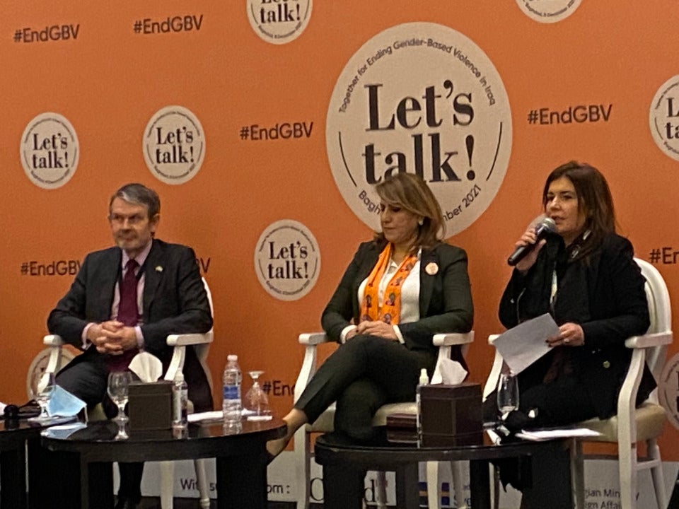 UNFPA, UN Women and WED joint conference “ Let’s Talk: Ending gender-based violence in Iraq” raised commitments of stakeholders to protect, prevent and respond to GBV